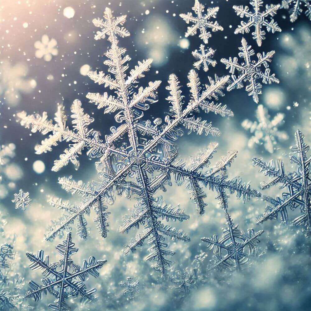 Persona fría. Copo de nieve. Imagen copilot