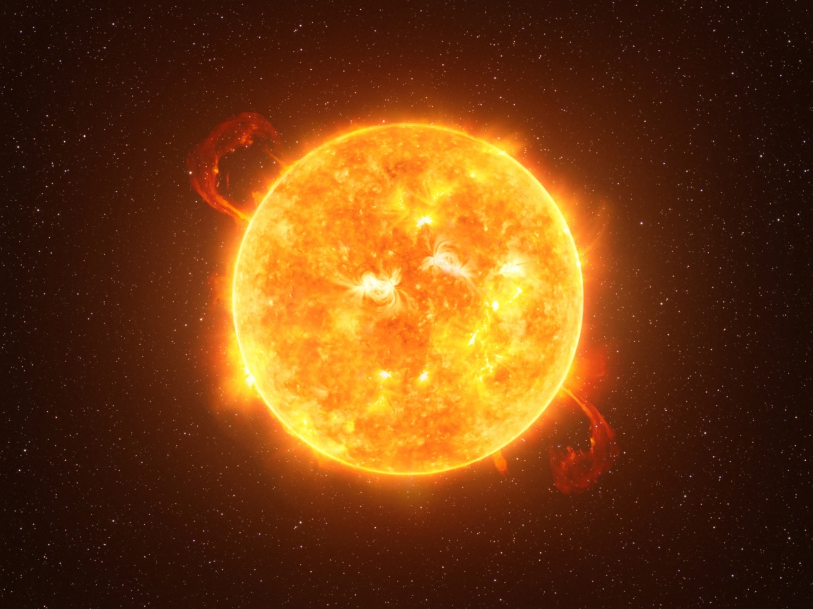 estrella brillante de cerca sobre fondo oscuro