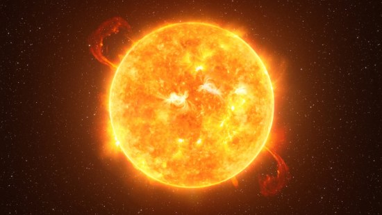 estrella brillante de cerca sobre fondo oscuro