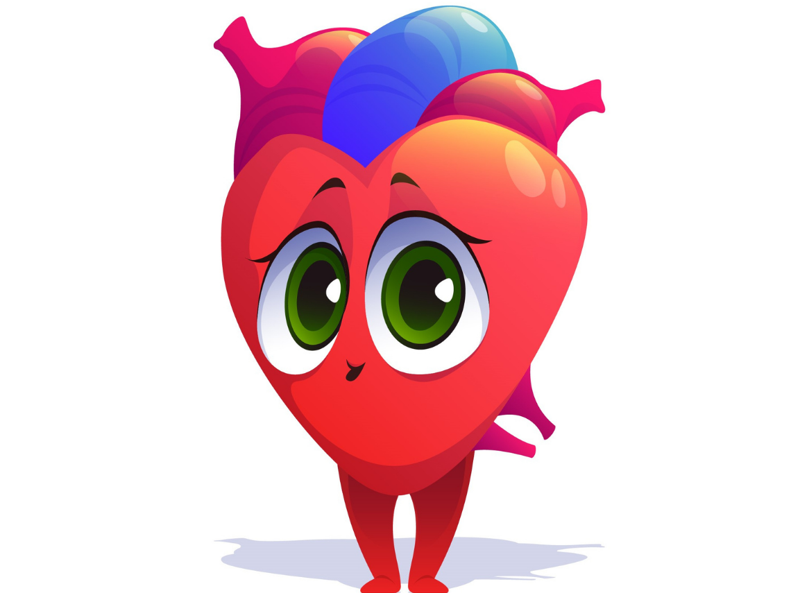 Ilustración de un corazón infantil