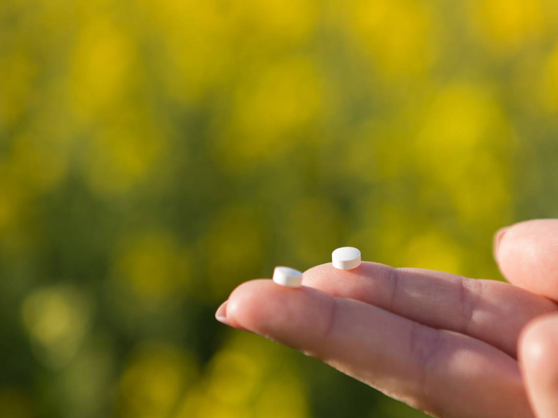 Dos pastillas de antihistamínicos