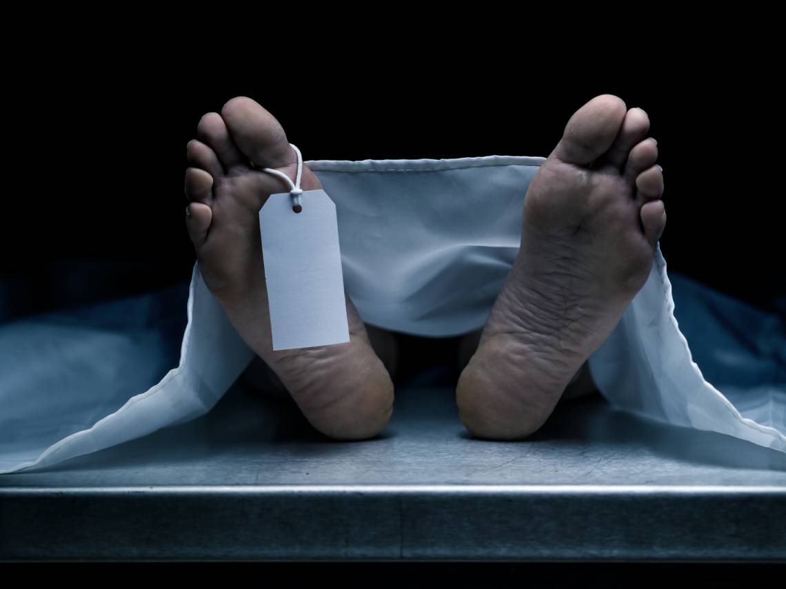 Cuerpo muerto con la banda blanca