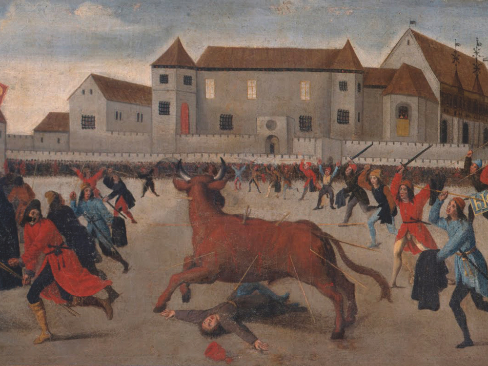 Encierro celebrado en Benavente, en 1506.