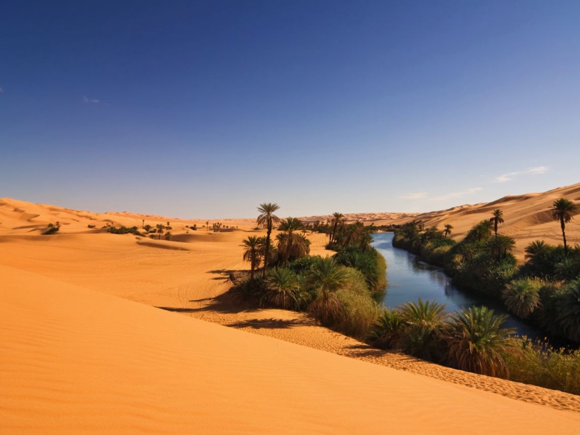 Oasis de Umm el Ma, en Libia