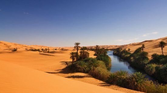 Oasis de Umm el Ma, en Libia