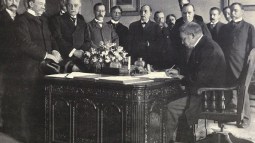 Reunidos para firmar el Tratado de París