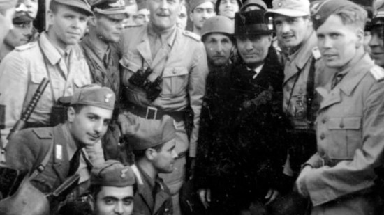 Skorzeny y Mussolini, entre los rescatadores