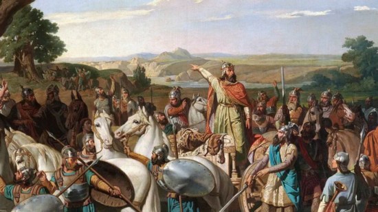 Don Rodrigo en la batalla de Guadalete