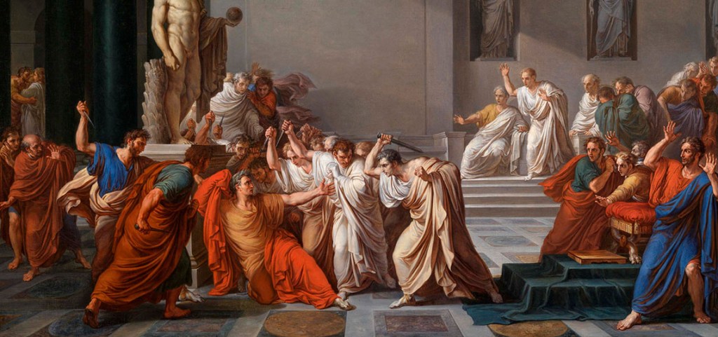 La muerte de Julio César, de Camuccini