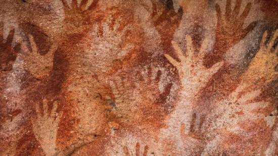 Pintura rupestre, manos