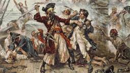 Pirata Barbanegra. Pintura