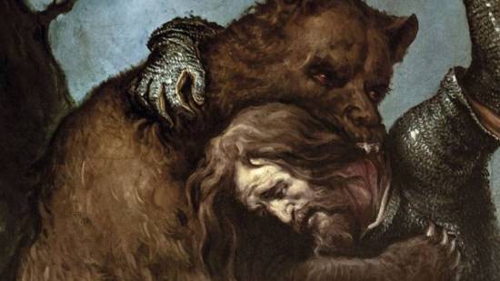 La muerte de Favila. Pintura del Ayuntamiento de Oviedo.