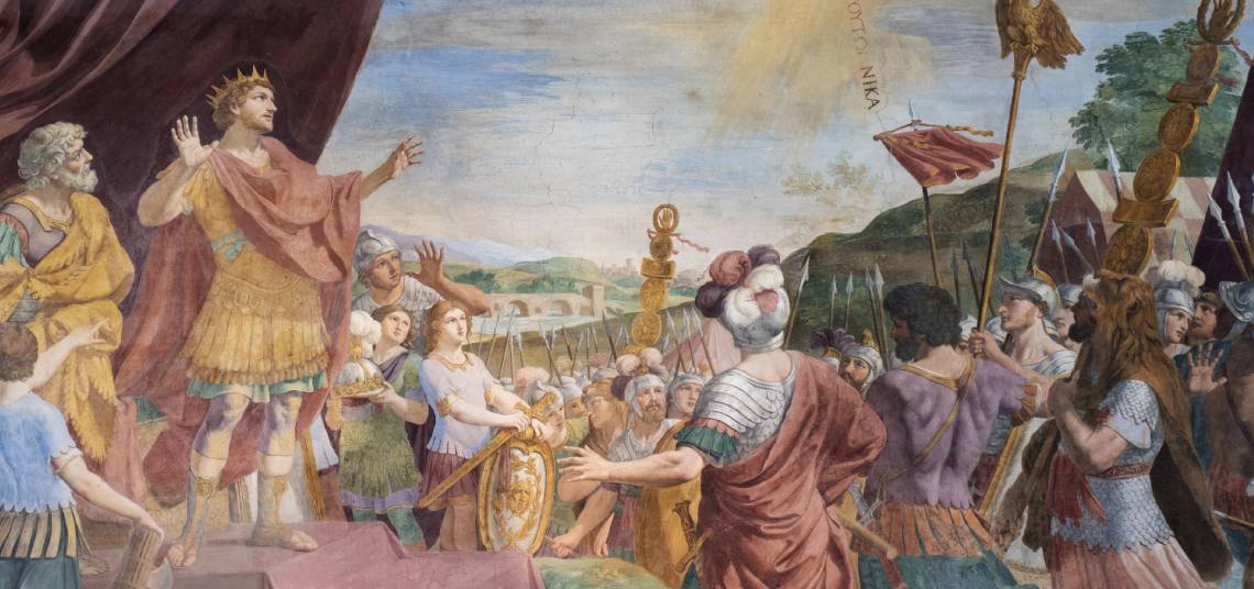 Primer emperador cristiano. Pintura