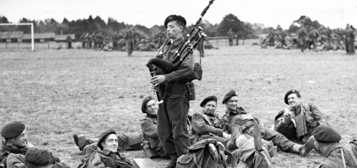 Gaitero en el Desembarco de Normandía