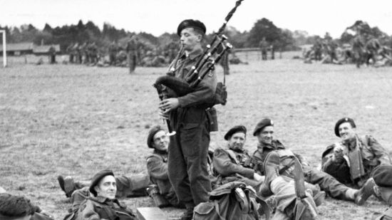 Gaitero en el Desembarco de Normandía