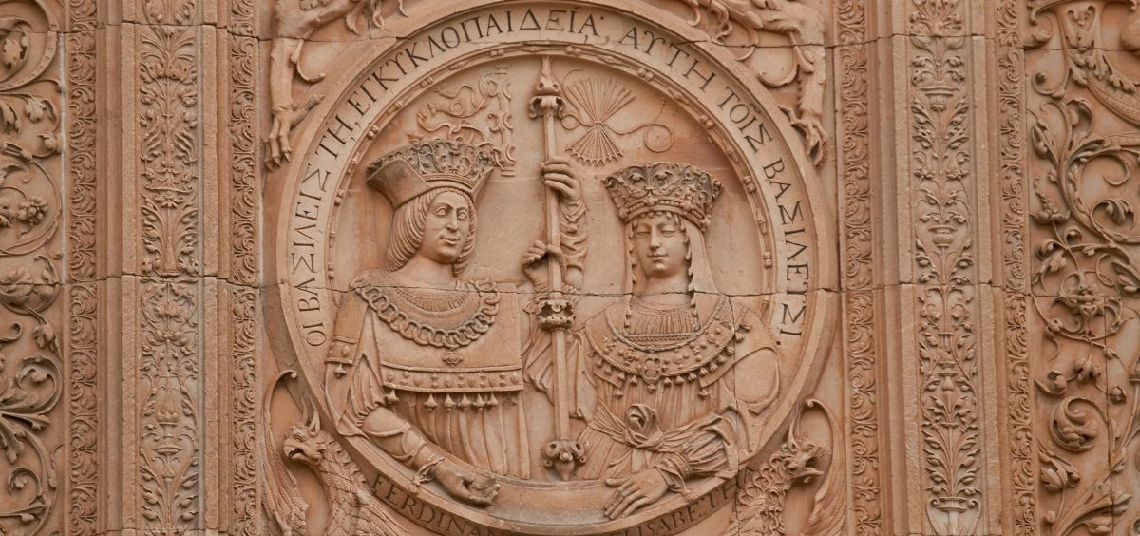 Grabado. Los Reyes Católicos