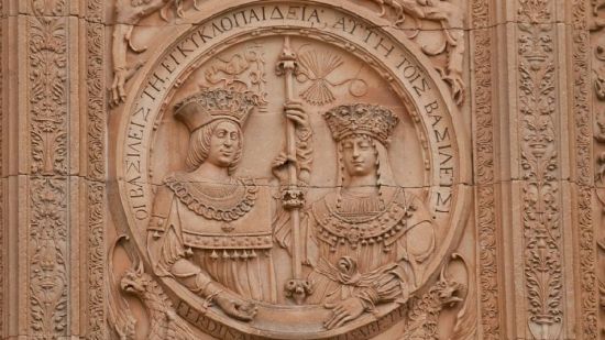 Grabado. Los Reyes Católicos