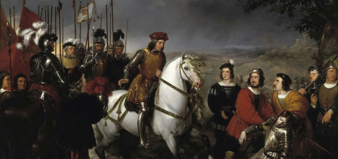 El Gran Capitán, recorriendo el campo de la batalla de Ceriñola de Federico de Madrazo y Kuntz