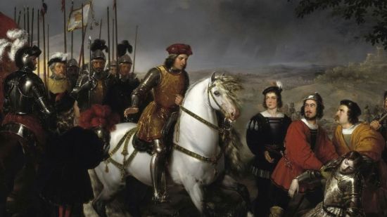 El Gran Capitán, recorriendo el campo de la batalla de Ceriñola de Federico de Madrazo y Kuntz