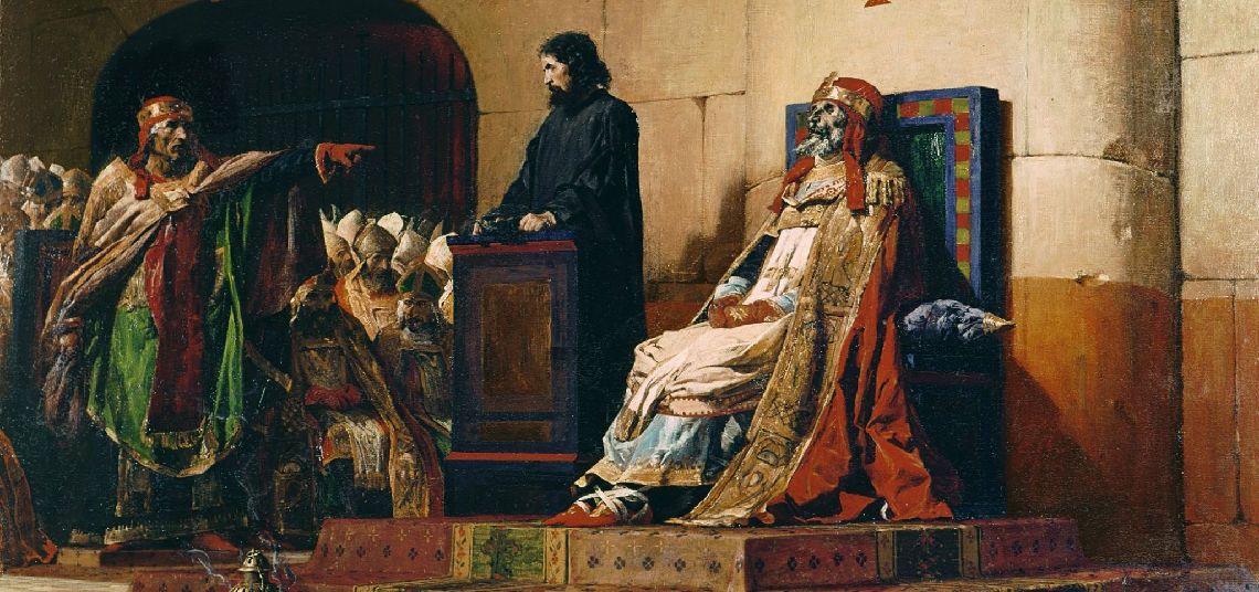 El papa Formoso y Esteban VI (1870) de Jean-Paul Laurens