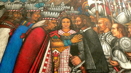 Malinche y Cortés