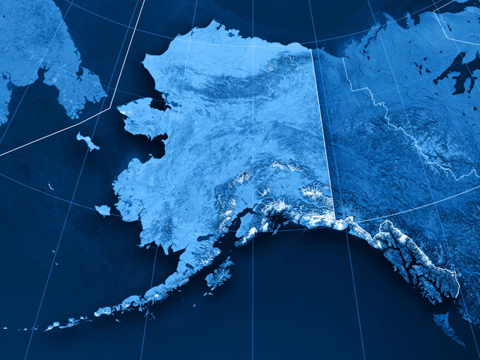 Alaska en el mapa
