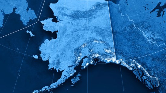 Alaska en el mapa
