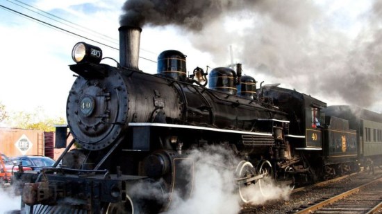 Máquina de vapor de un tren