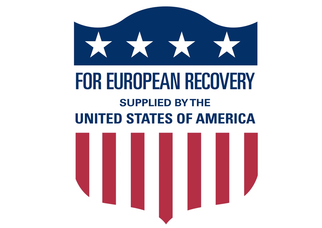 Sello de la ayuda estadounidense a Europa