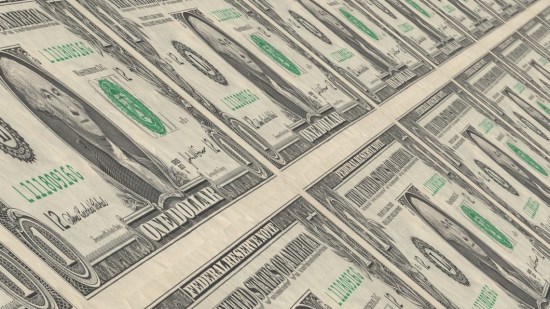 Dólares que se extienden hasta donde alcanza la vista