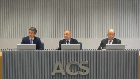 Imagen de la última presentación de resultados del Grupo ACS.