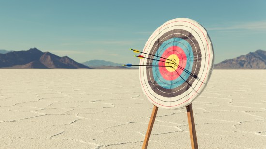 Flechas en una diana