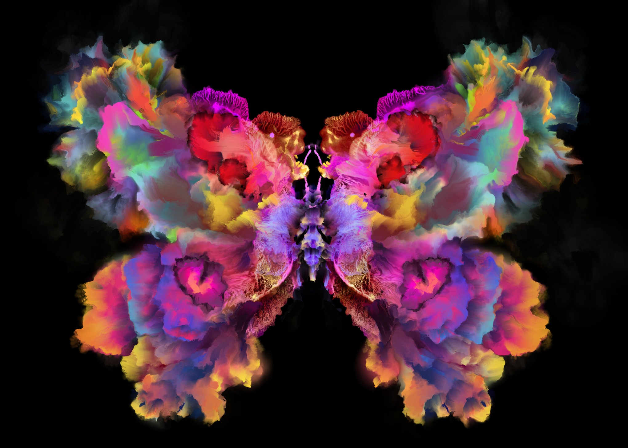 Pintura inspirada en mariposas