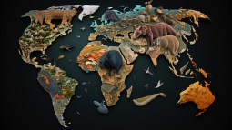 Mapa mundi de animales