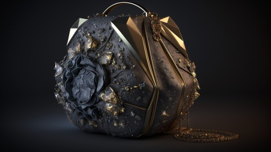 Ilustración de un bolso hecho con un meteorito