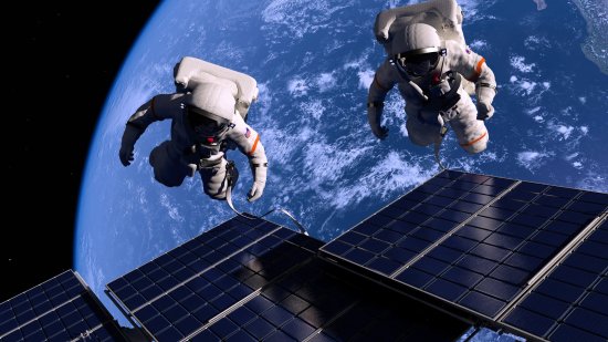 Astronautas viaje espacial