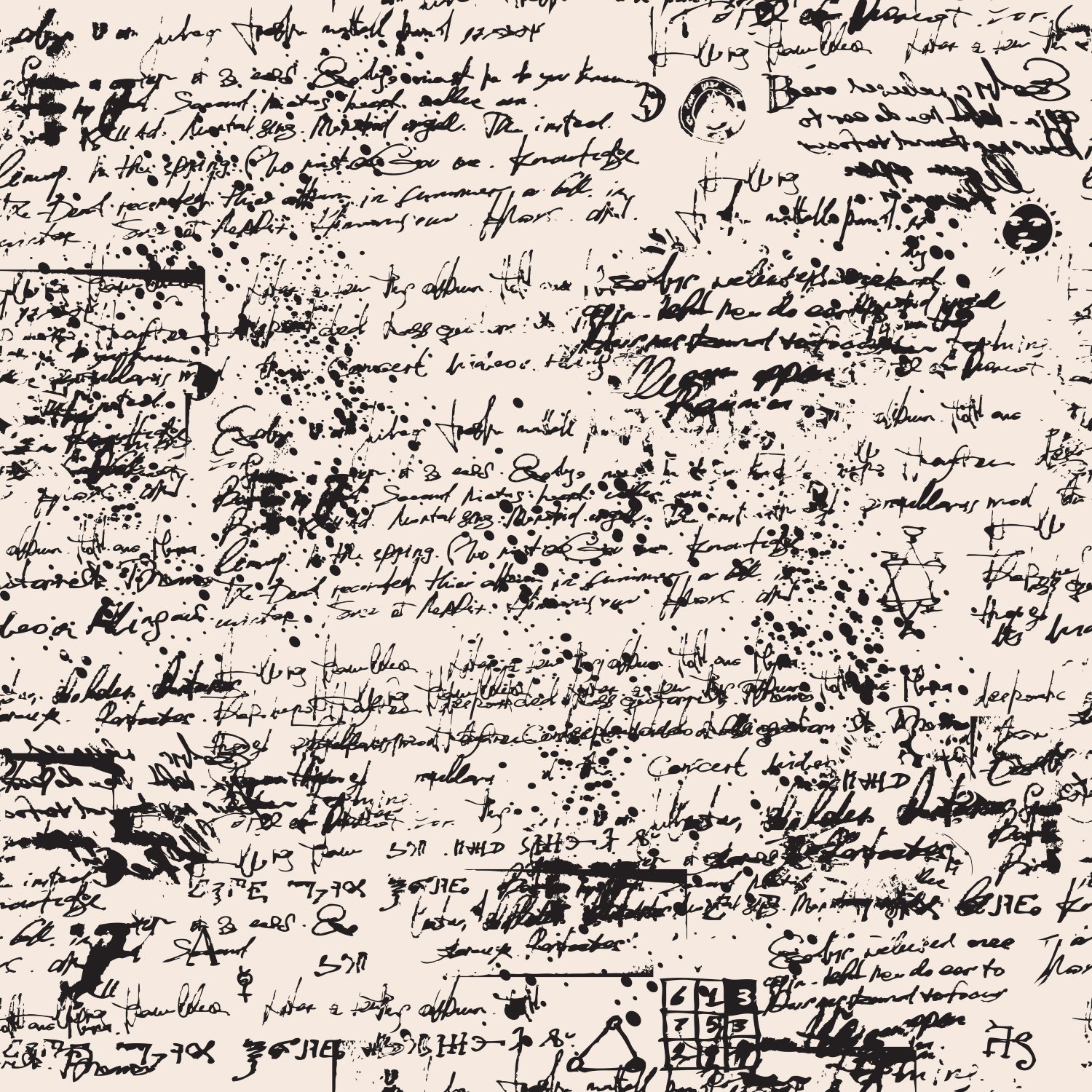 Notas y garabatos en un documento medieval