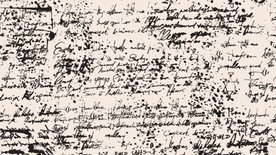 Notas y garabatos en un documento medieval