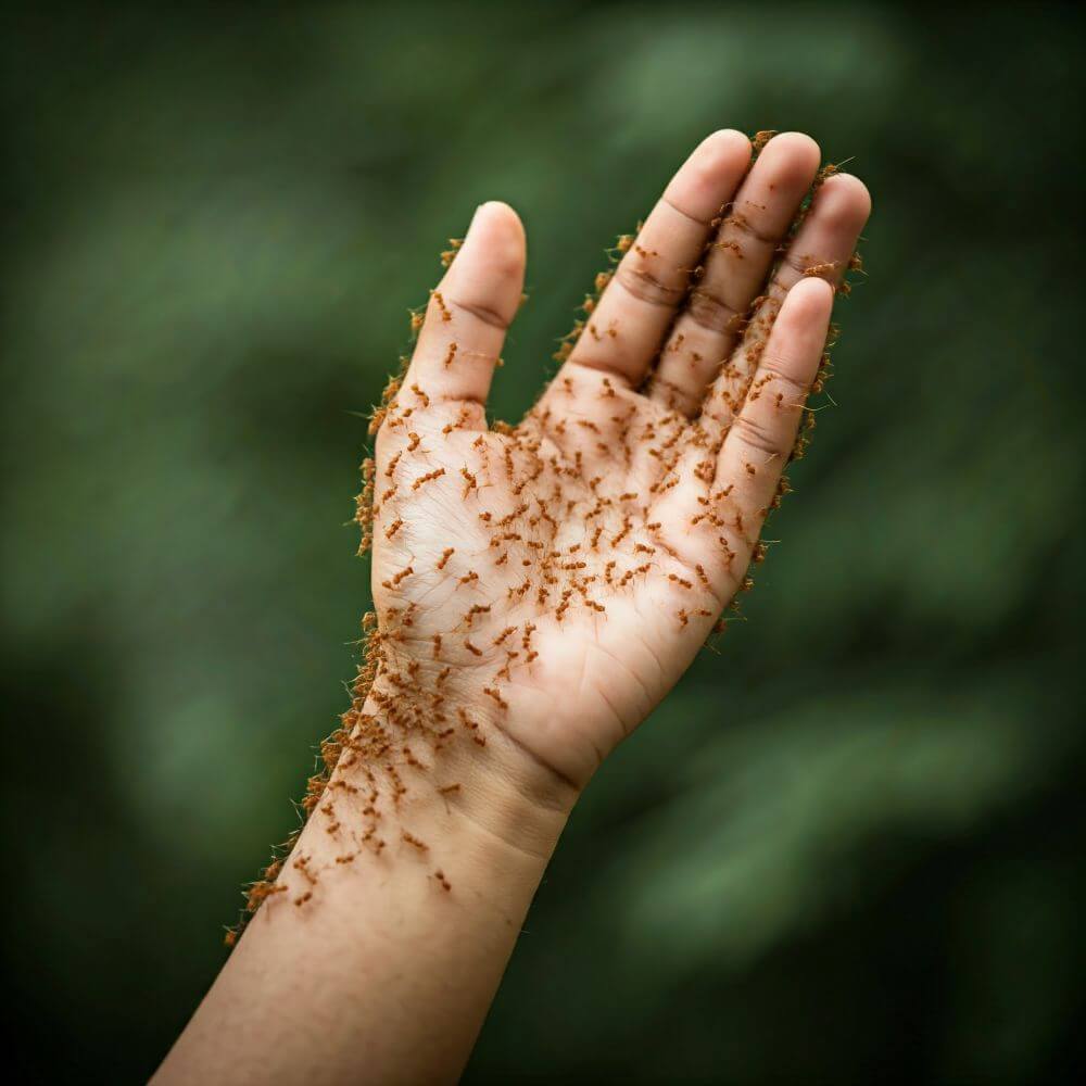 Bichos en la mano. Imagen: Gemini