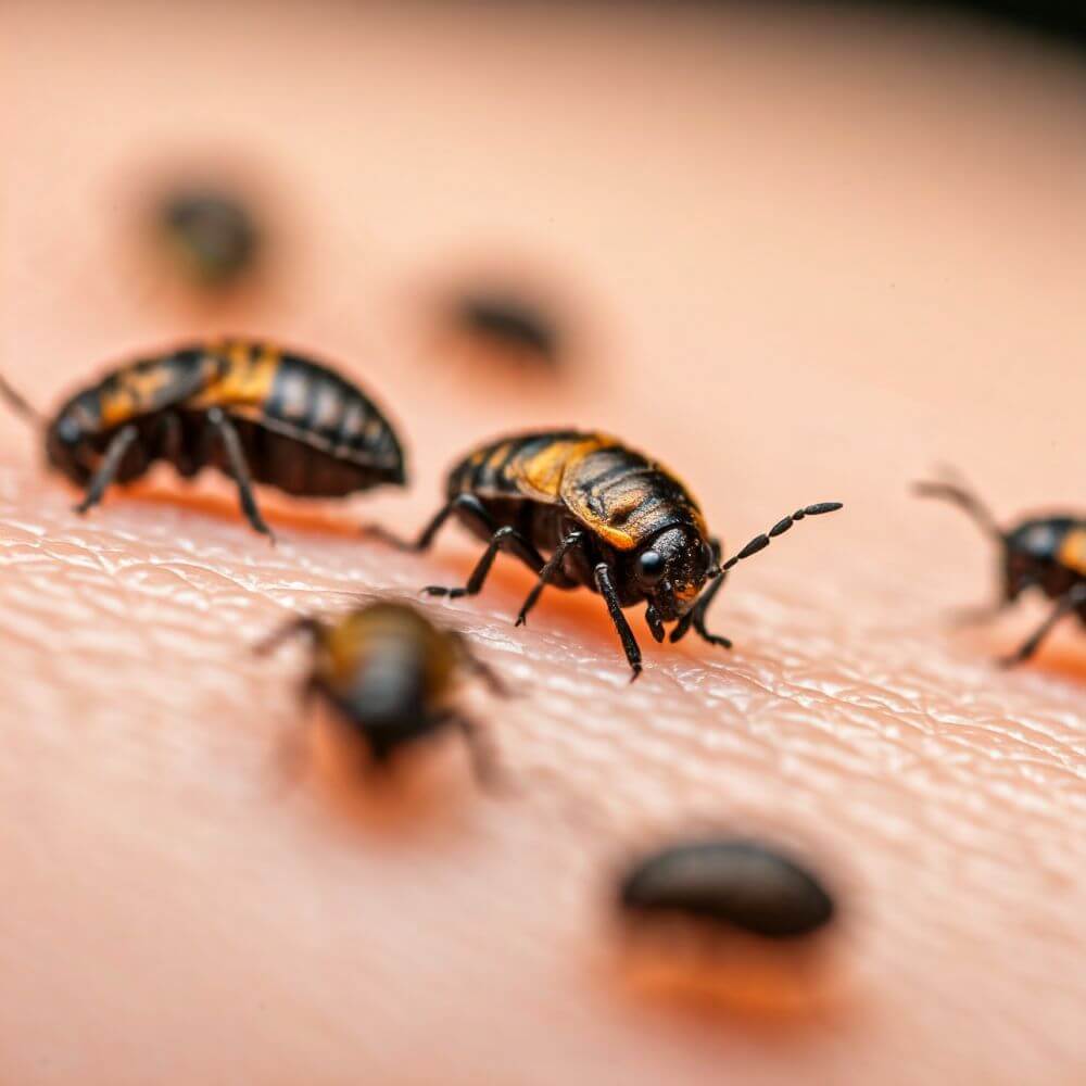 Sensación de bichos en piel. Síndrome de Ekbom. Imagen: Gemini