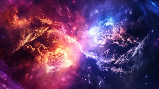 Representación artística de dos galaxias en colisión