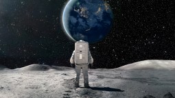 Astronauta en la luna