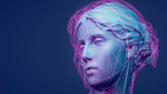 Escultura clásica renderizada en 3D