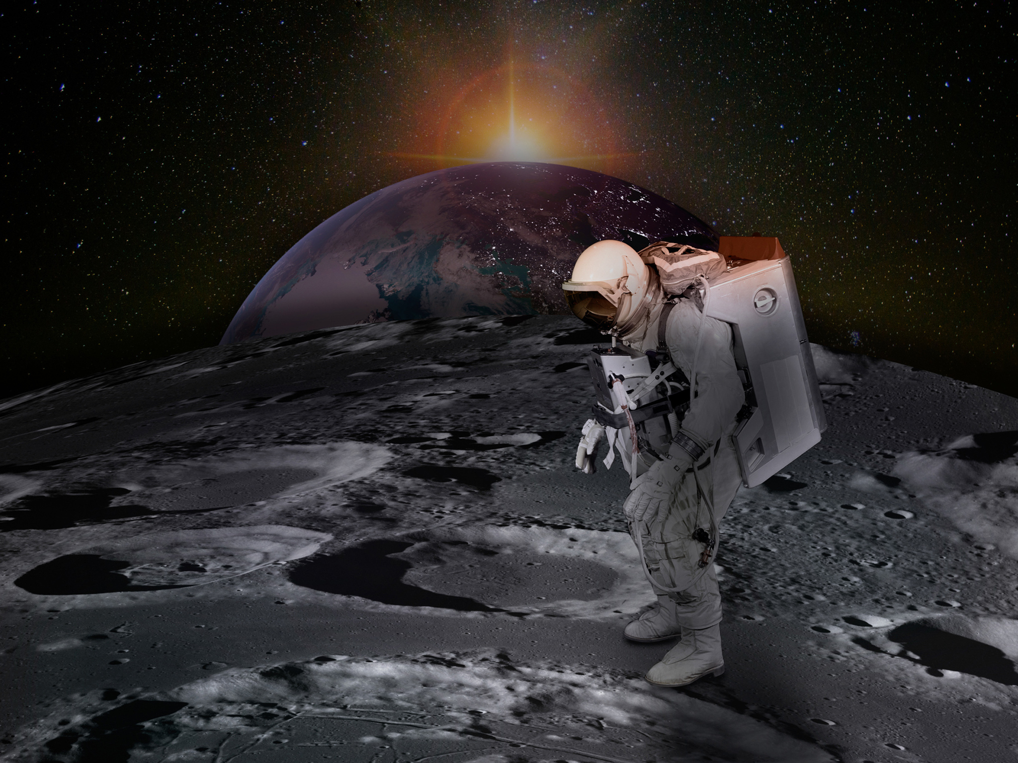 Astronauta en la Luna