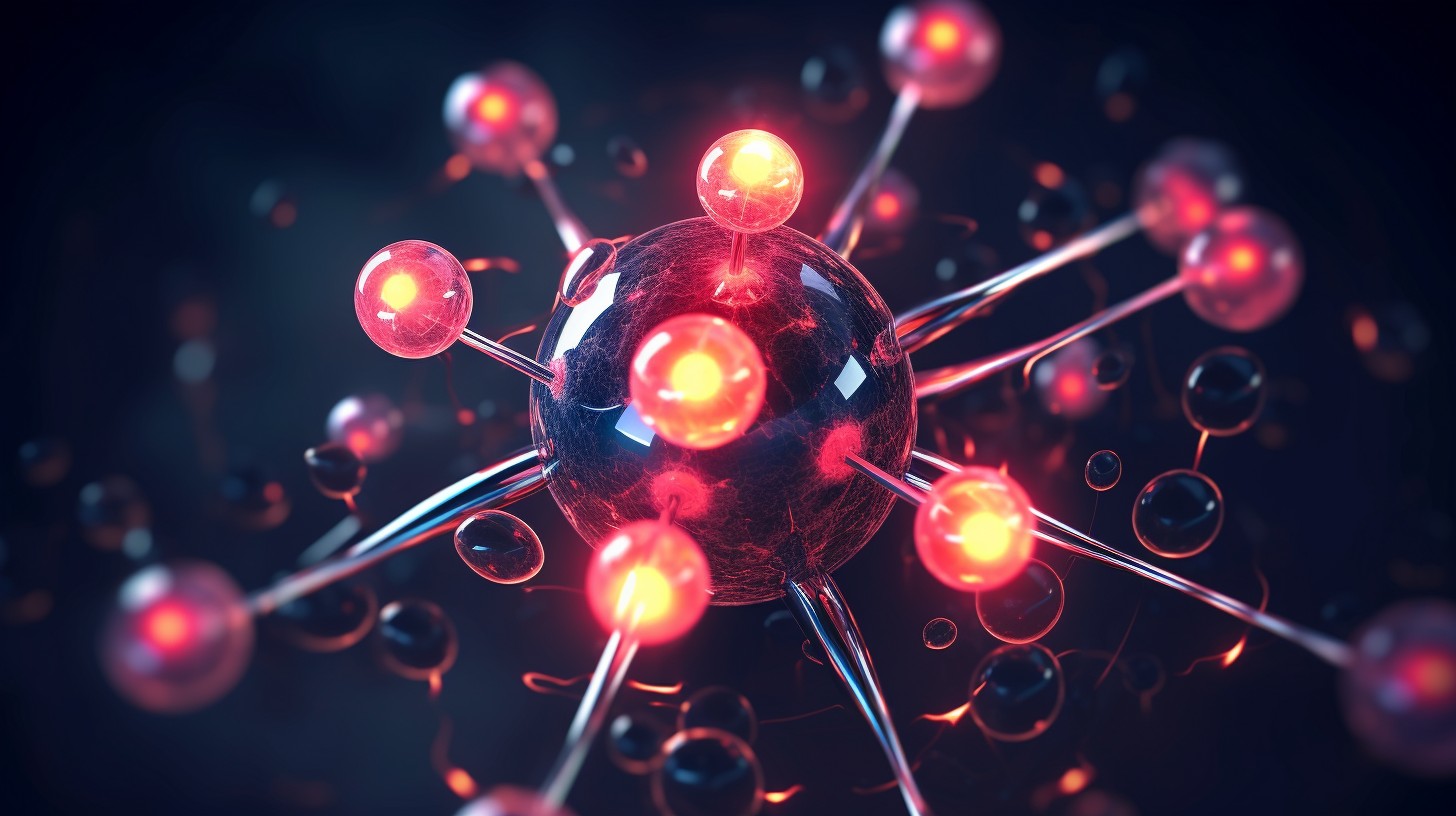 Ilustración artística de un átomo