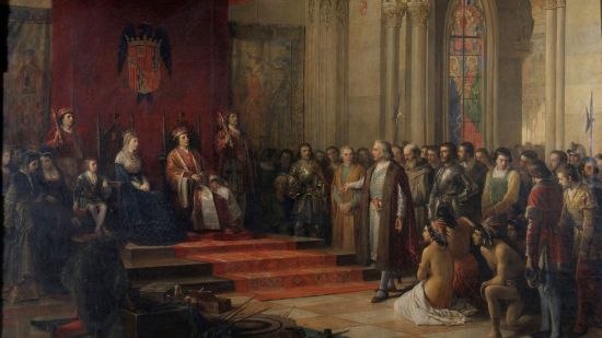 Colón ante los Reyes Católicos