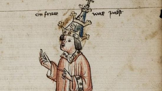 Miniatura de la Papisa Juana