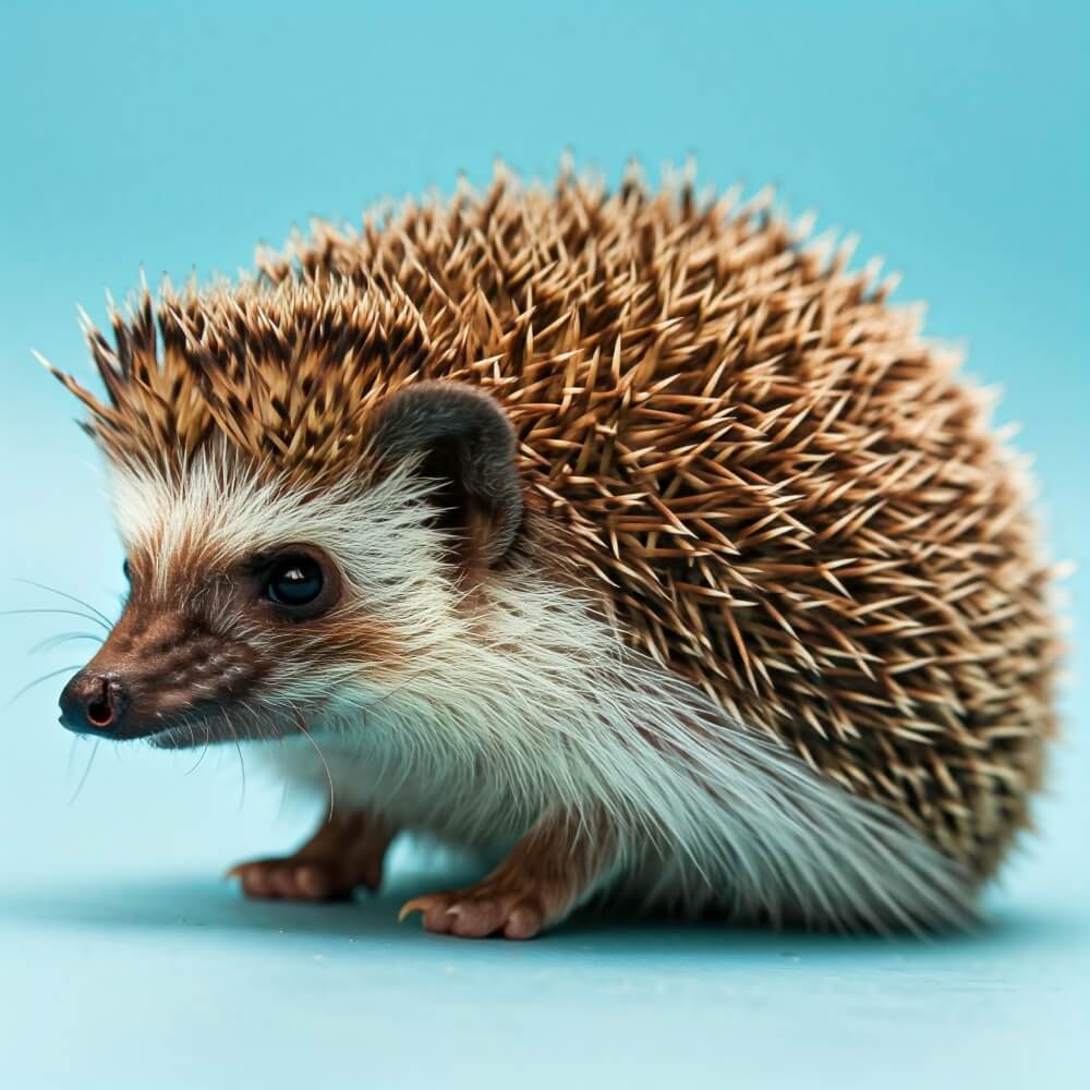 Erizo. Imagen: Gemini. Animales tiernos