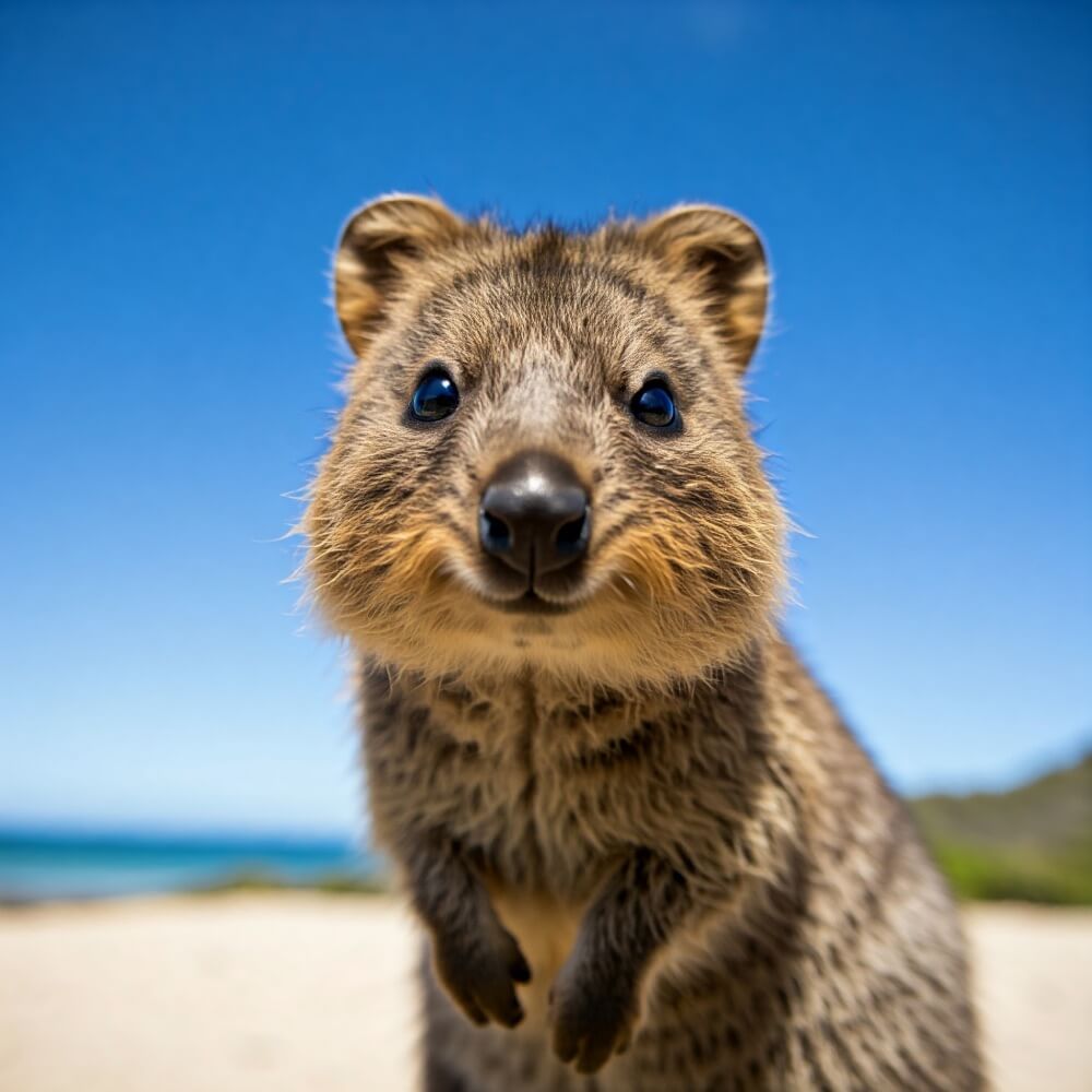 Quokka. Imagen gemini. Animales tiernos