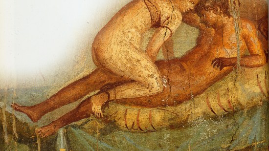 Pintura romana con escena de sexo en Pompeya